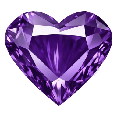 Heart shaped 56-carat purple diamond sticker