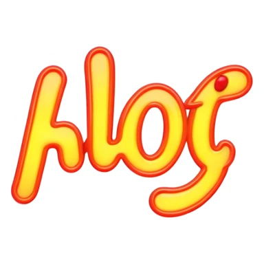 Neon signboard word "hot" sticker