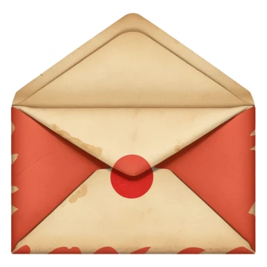 An ancient Japanese envelope sticker