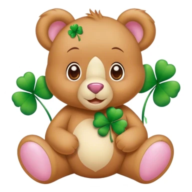Carebear with shamrocks sticker