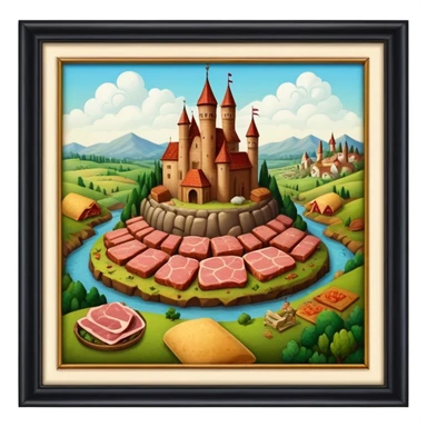 renaissance spam meat landscape sticker