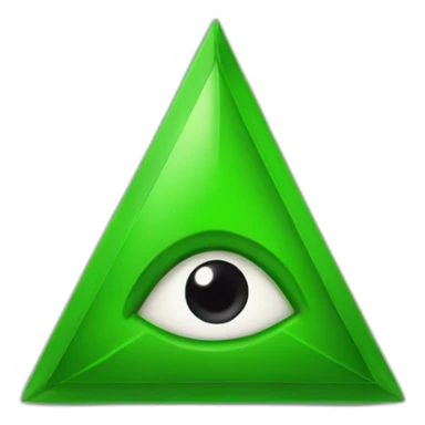triangulo verde apunta abajo sticker