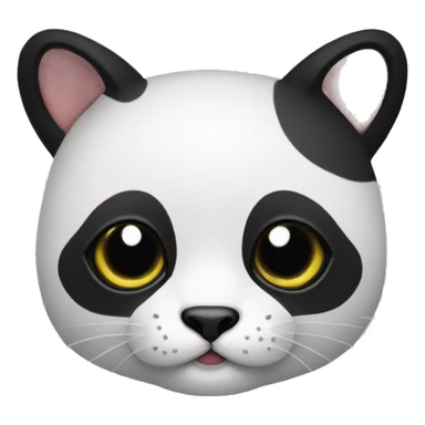 cute masked panda-cat-hybrid sticker