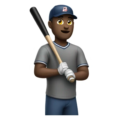 Man swinging a Baseball bat sticker