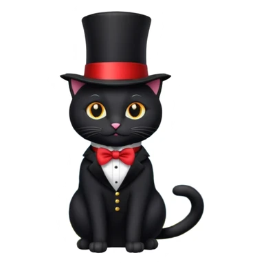 Magician black cat in the mountains sticker
