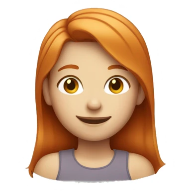 smiling girl with ginger hair sticker