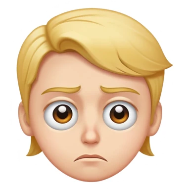 eye roll with frown sticker