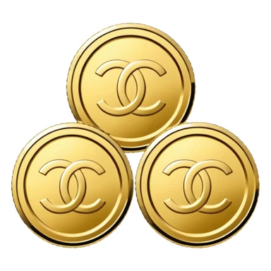 3 chanel coins sticker