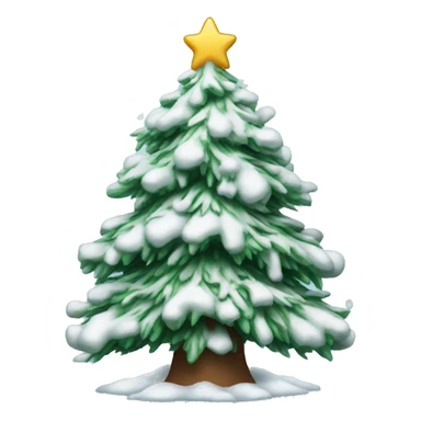 Snowy Christmas tree sticker