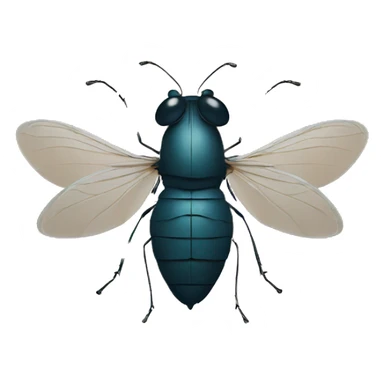 Housefly made out of wood sticker