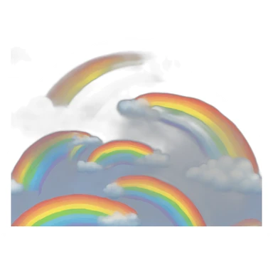 Caton arc-en-ciel sticker