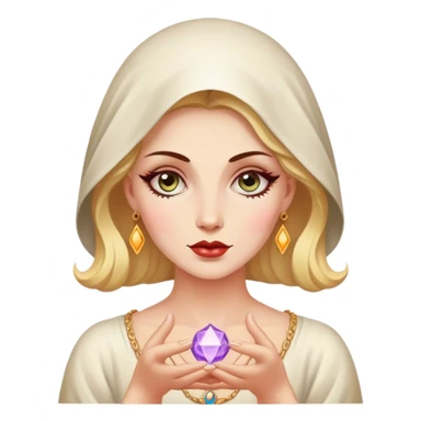 Vintage female psychic sticker