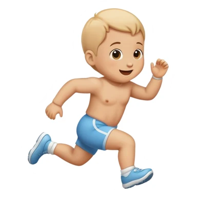 Baby runs sticker