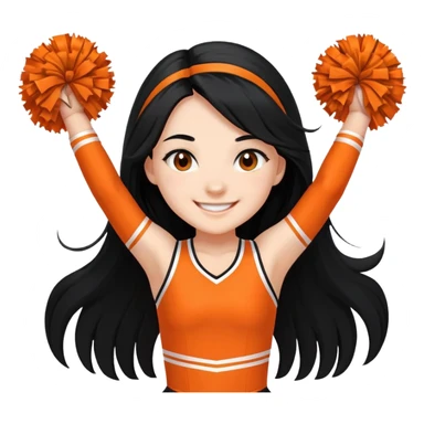 - Nữ
- 15 tuổi
- Da trắng
- Tóc dài, đen
- cười mỉm, mặt nhỏ nhắn dài, mặt bé
- Mặc áo cổ vũ cam sticker