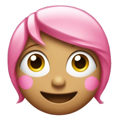 Pink sparkles emoticon  sticker