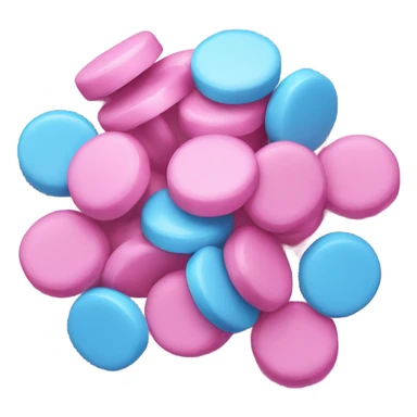 pink and blue bottom candy sticker