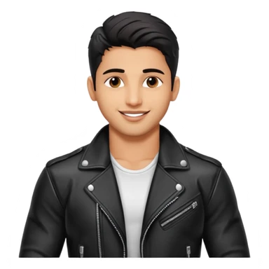 generate a pretty bratz siddharth malhotra, LEAN BUT MUSCULAR WEARING A black LEATHER JACKET sticker