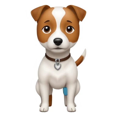 a white jack russell cross sticker