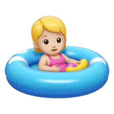 Pool floaty make it a baby sticker