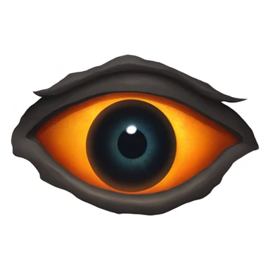 Eye of Sauron with glowing orange iris, set in a dark tower of Mordopr sticker