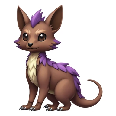cool colorful dark pastel edgy fantasy animal hybrid Fakemon full body sticker