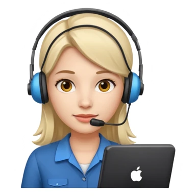 female IT support worker sticker