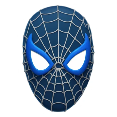Spiderman mask with blue wire sticker