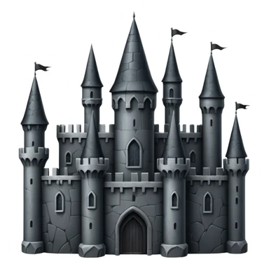 Gothic black castle sticker