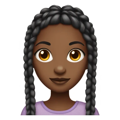 black girl with box braids sticker
