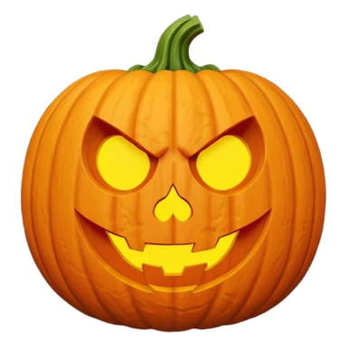 spooky pompkin 3d sticker