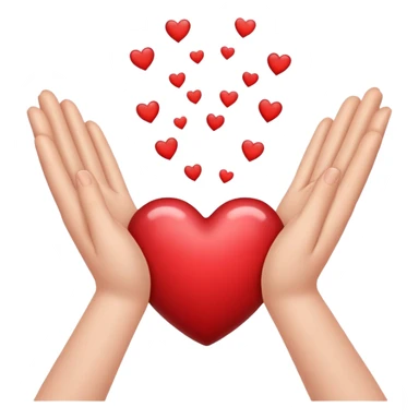 Heart hands sticker
