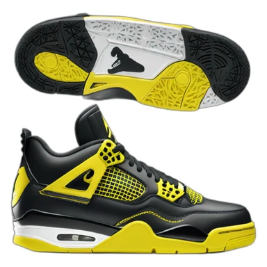 Air Jordan 4 retro Yellow thunder sticker