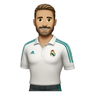 Hombre con camisa del Real Madrid sticker