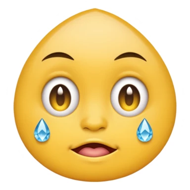 circular yellow emoji, grimacing, diamond grill, teardrop tattoo under right eye sticker