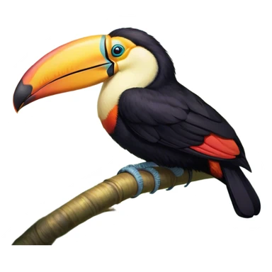 Meme-Worthy cute Sleeping Toucan Portrait Emoji, Head resting peacefully with a contented smile, showcasing a vibrantly colored beak and eyes gently closed in serene slumber, Simplified yet comically adorable features, highly detailed, glowing with a soft, drowsy tropical light, high shine, relaxed and utterly lovable, stylized with an air of playful laziness, bright and heartwarming, soft glowing outline, capturing the essence of a sleeping toucan that feels destined to become the next viral icon of adorable rest! sticker