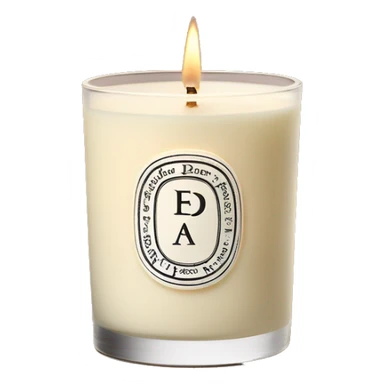 realistic cream coloured diptyque branded candle sticker