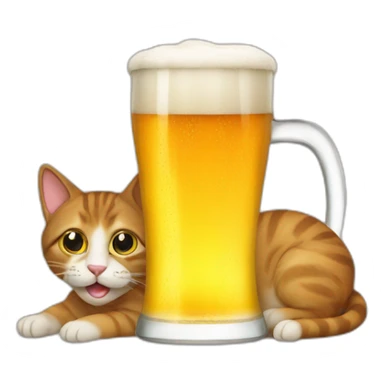 Cat-with-a-beer sticker