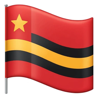 Creat an flag win red and black colour sticker