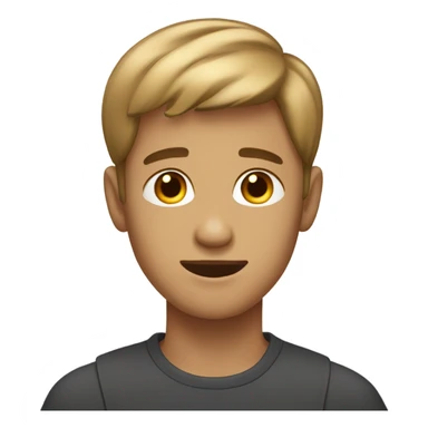 light brown short haired young man no mustache sticker