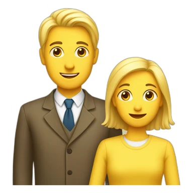 yellow danish family with mom, dad, kid sticker