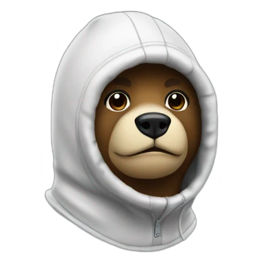 Bear wearing a balaclava sticker