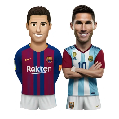 Cristiano Ronaldo and Messi  sticker