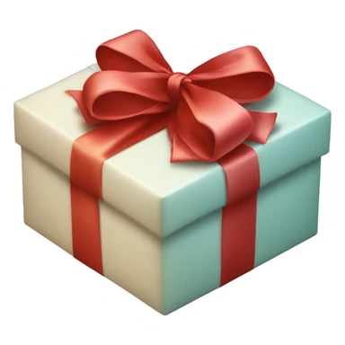 Christmas GIFTBOX with satin bow sticker