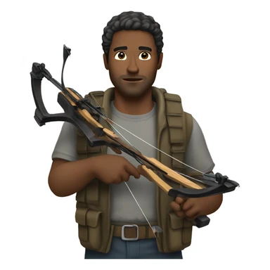 Man with crossbow sticker