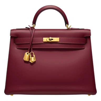 hermes kelly burgundy color bag  sticker