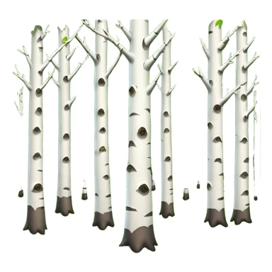 birch forest sticker