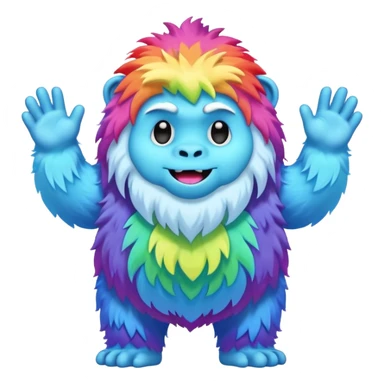 rainbow yeti sticker