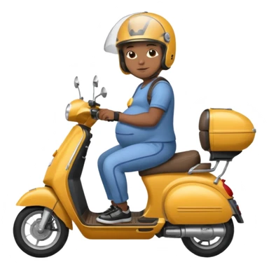 pregnant black man on motor scotor sticker