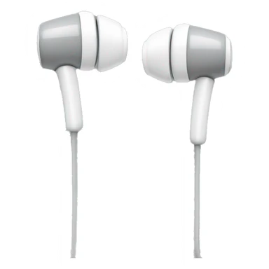 grey and white earbuds sticker