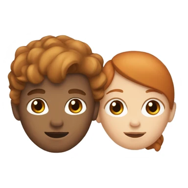 brunette girl and ginger boy sticker